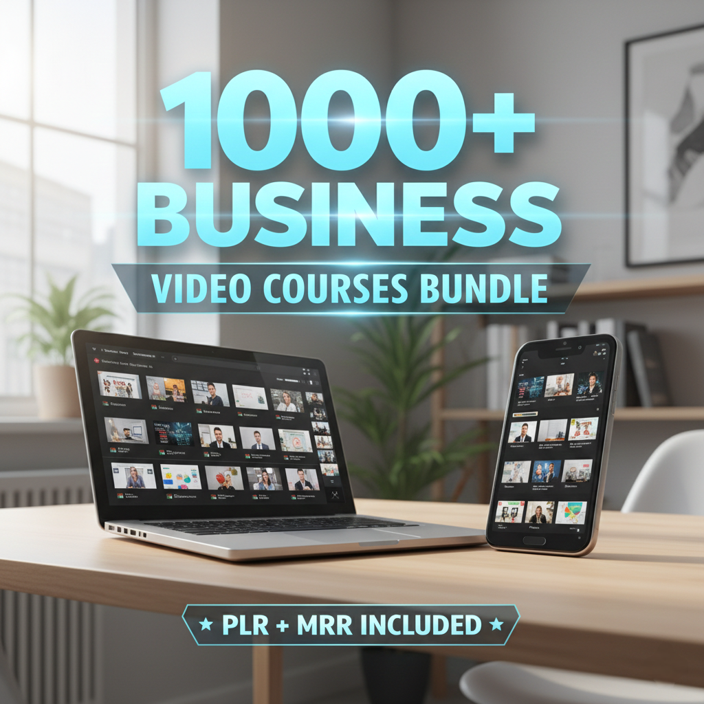 1000+ Business Courses Bundle PLR MRR, Resell Rights
